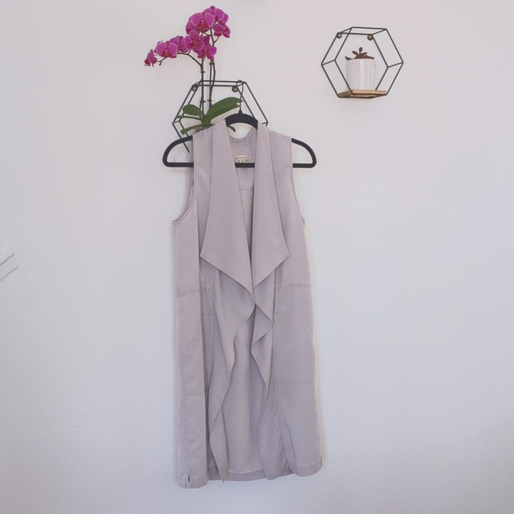 Eliane Rose Tencel Draping Gray Cardigan Jacket